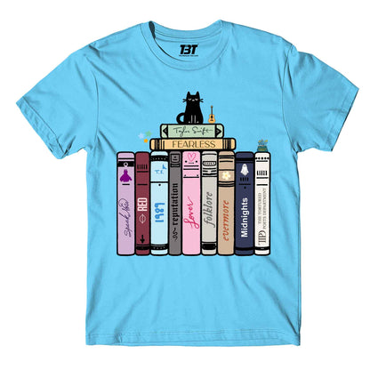 taylor swift tay's songbooks t-shirt music band buy online india the banyan tee tbt men women girls boys unisex sky blue