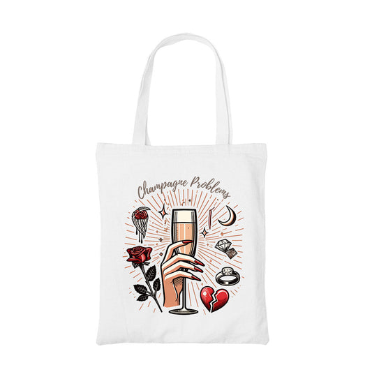 taylor swift champagne problems tote bag cotton printed music band buy online india the banyan tee tbt men women girls boys unisex