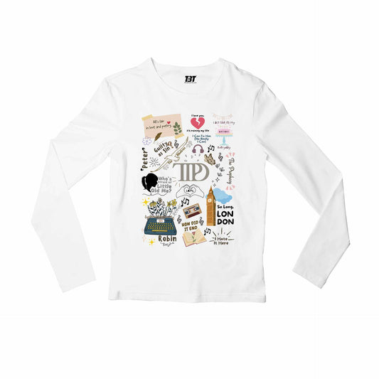 taylor swift a poet's doodle full sleeves long sleeves music band buy online india the banyan tee tbt men women girls boys unisex white