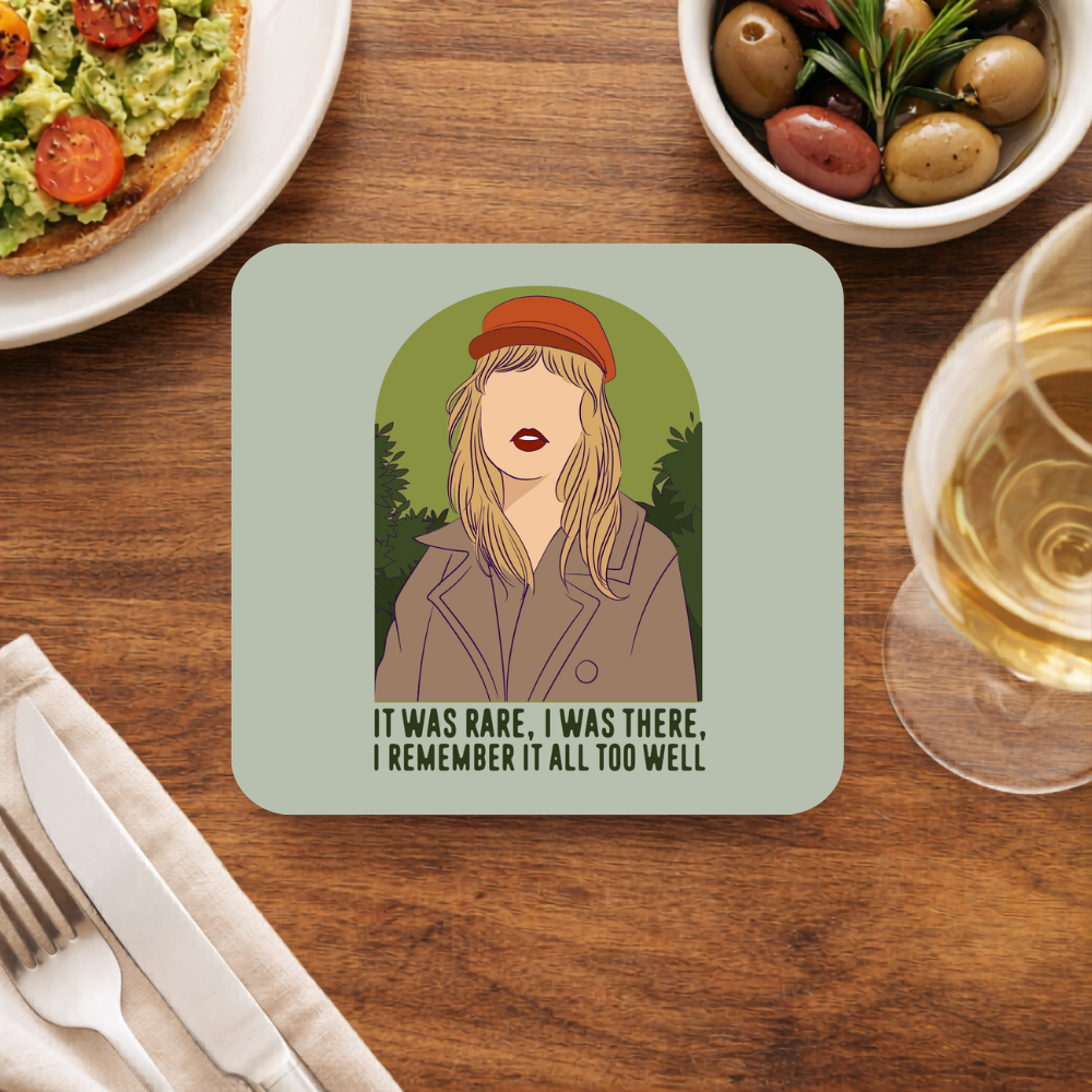 Taylor Swift, "Remember It All Too Well" coaster, The Banyan Tee, India 