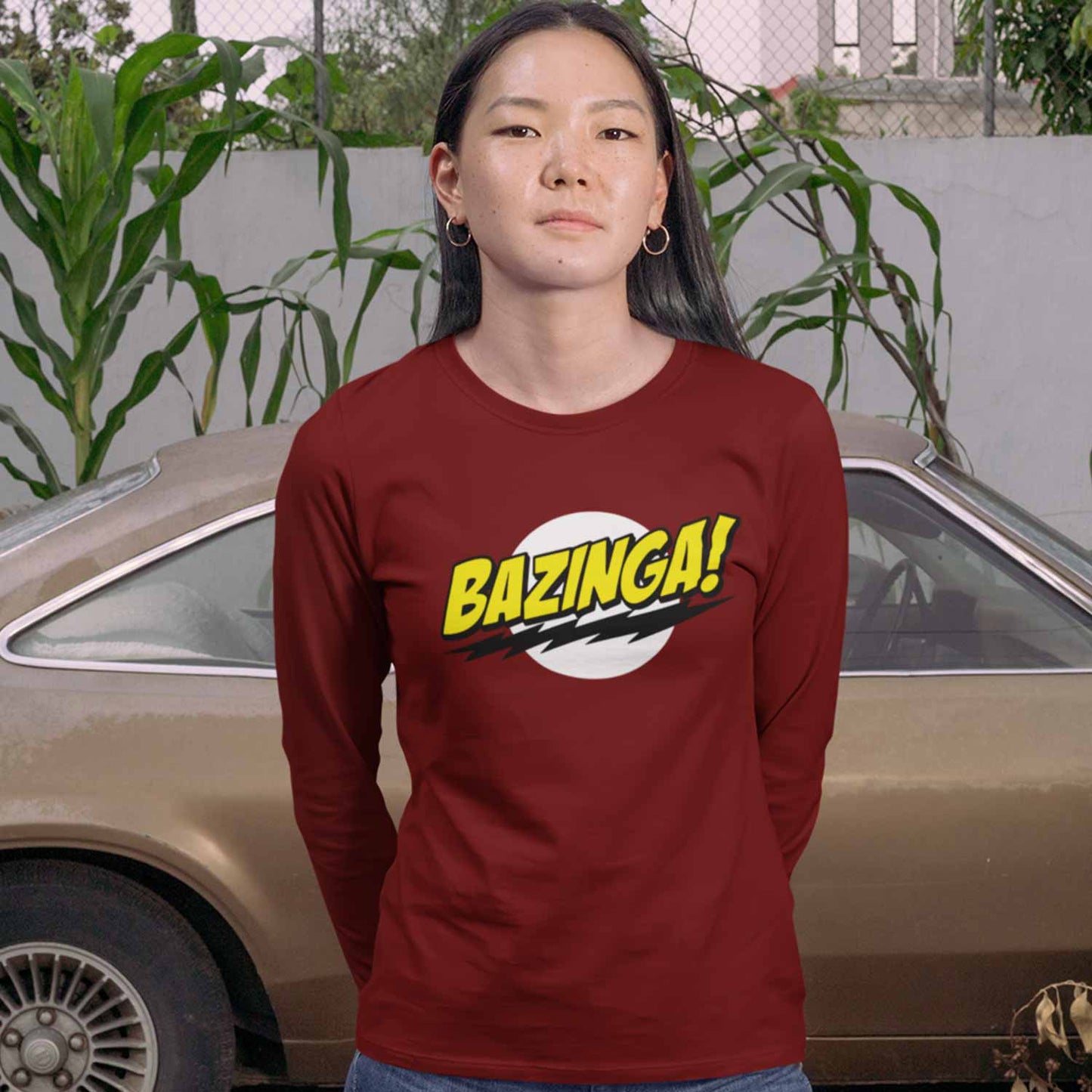 the big bang theory bazinga full sleeves long sleeves tv & movies buy online india the banyan tee tbt men women girls boys unisex maroon