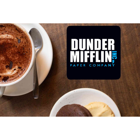 the office dunder mifflin coasters wooden table cups indian tv & movies buy online india the banyan tee tbt men women girls boys unisex  - paper company