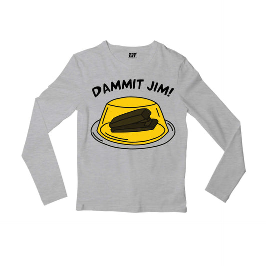 the office dammit jim full sleeves long sleeves tv & movies buy online india the banyan tee tbt men women girls boys unisex gray