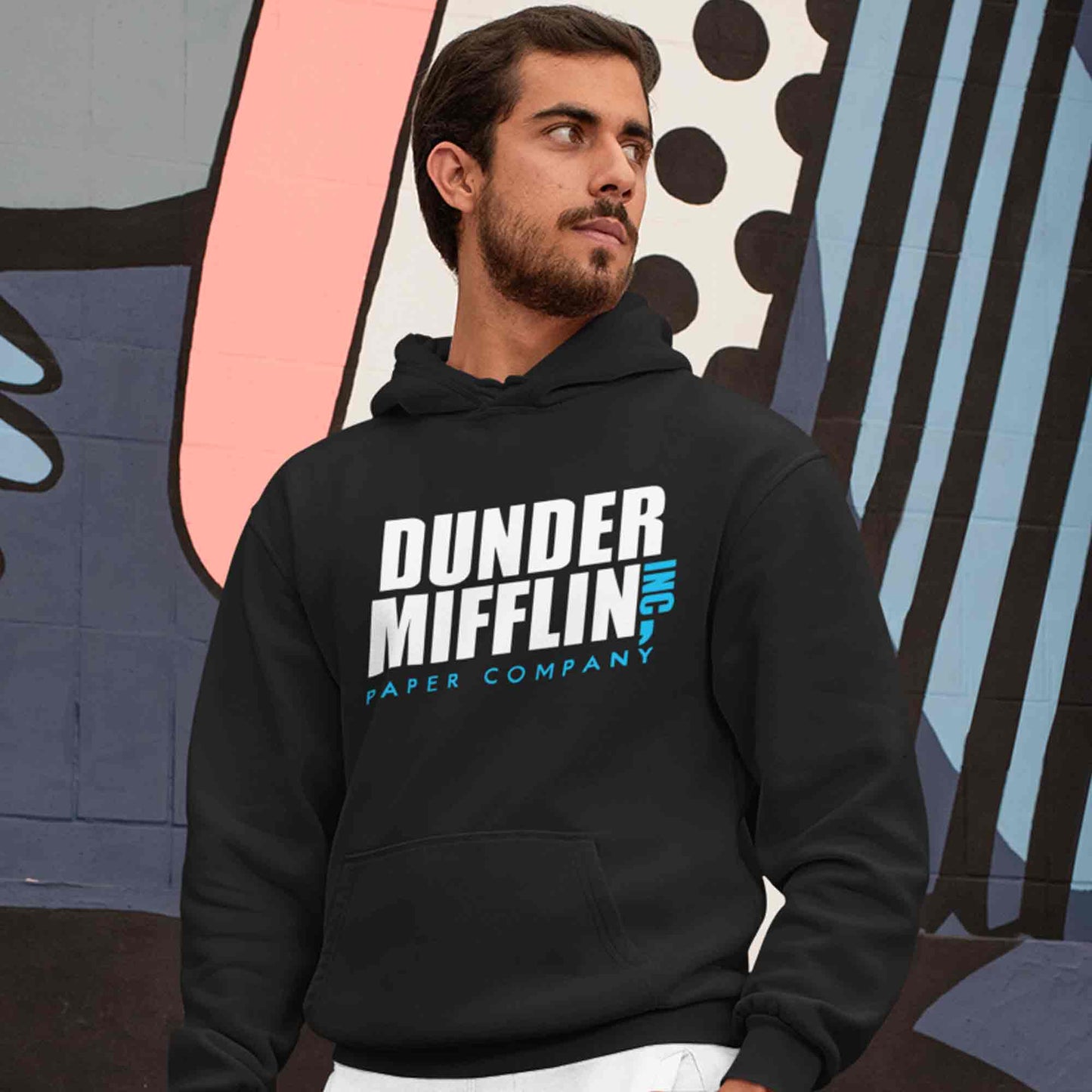 the office dunder mifflin hoodie hooded sweatshirt winterwear tv & movies buy online india the banyan tee tbt men women girls boys unisex black - paper company