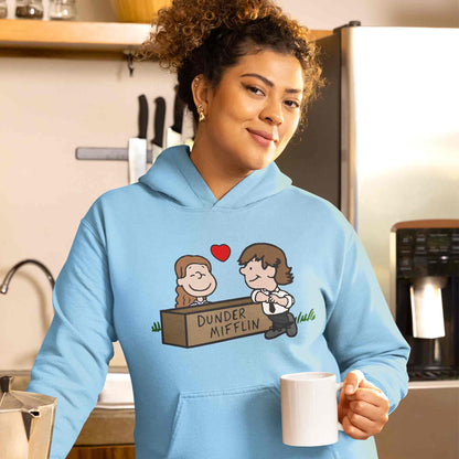 the office jim & pam hoodie hooded sweatshirt winterwear tv & movies buy online india the banyan tee tbt men women girls boys unisex gray