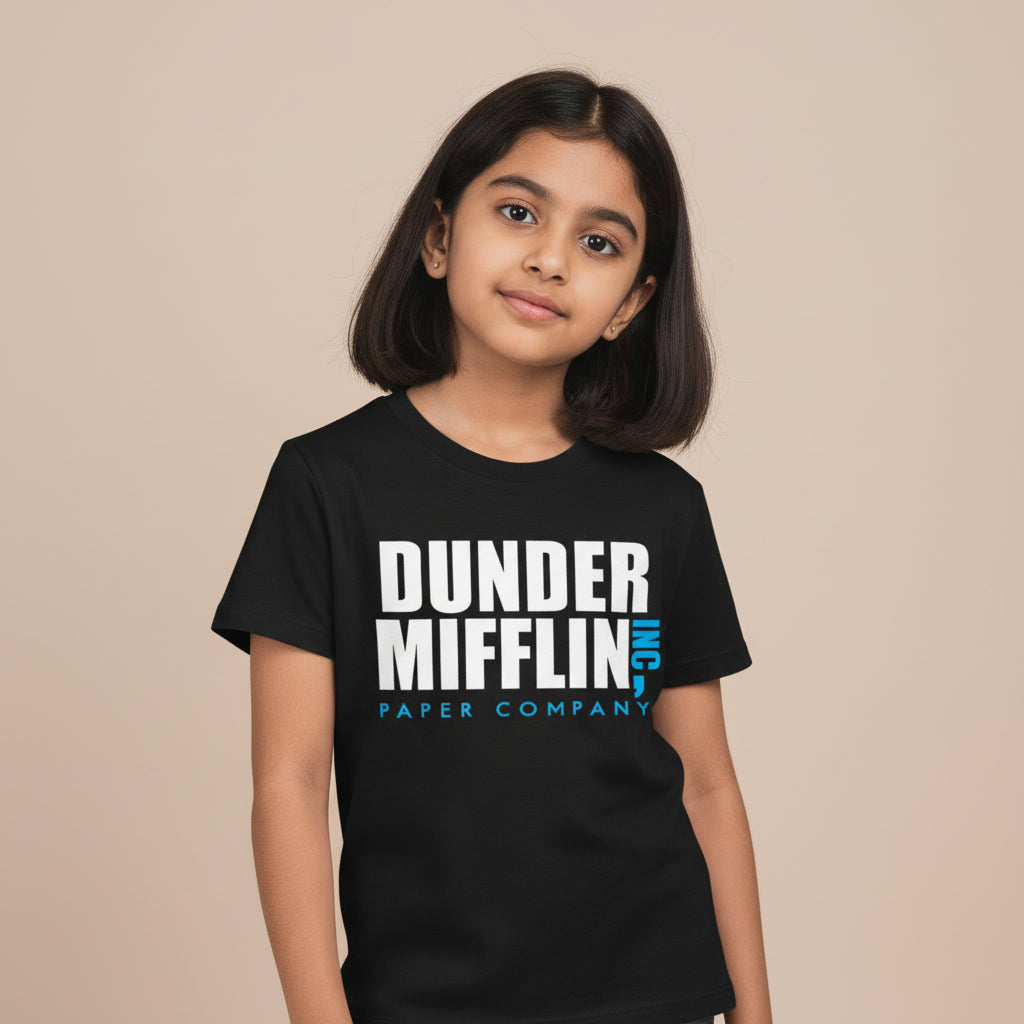 the office dunder mifflin t-shirt tv & movies buy online india the banyan tee tbt men women girls boys unisex black - paper company