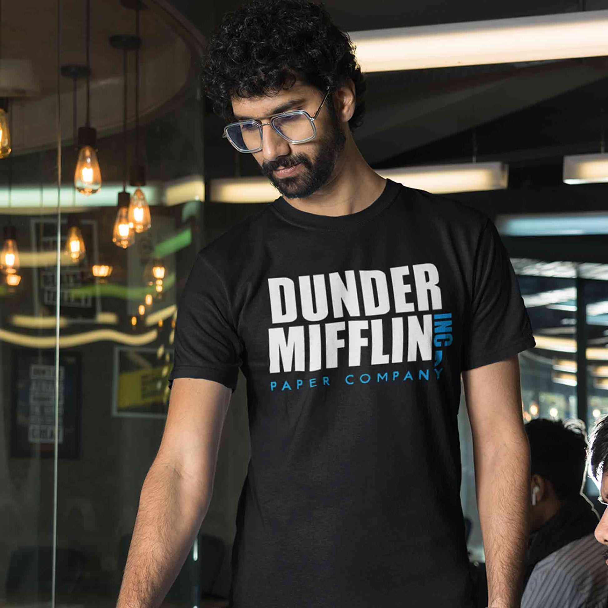 the office dunder mifflin t-shirt tv & movies buy online india the banyan tee tbt men women girls boys unisex black - paper company