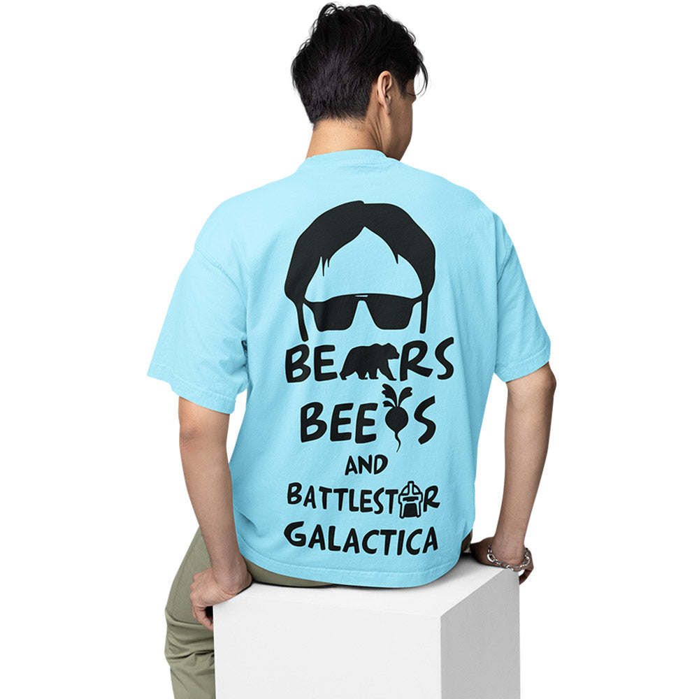 the office oversized t shirt - bears beets & battlestar galactica tv & movies t-shirt baby blue buy online india the banyan tee tbt men women girls boys unisex