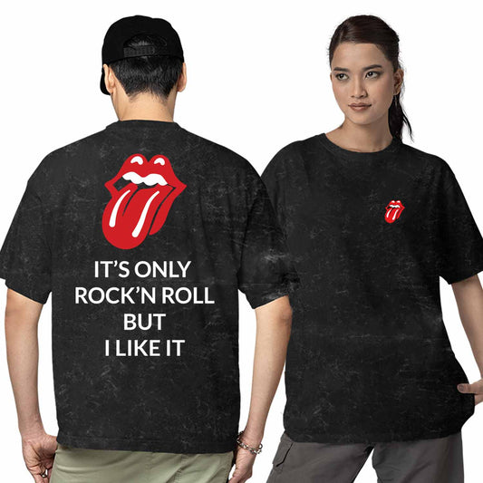 the rolling stones oversized t shirt - rock 'n roll music t-shirt black buy online india the banyan tee tbt men women girls boys unisex