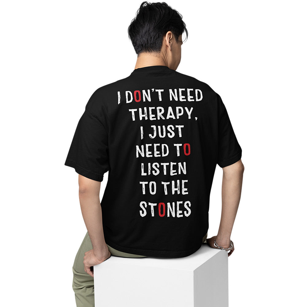 the rolling stones oversized t shirt - i don't need therapy music t-shirt black buy online india the banyan tee tbt men women girls boys unisex