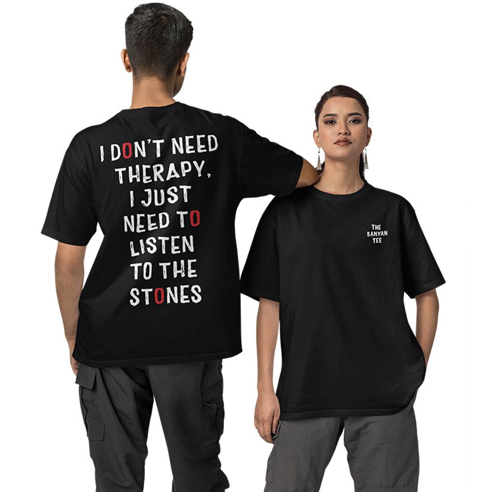 The Rolling Stones Oversized T shirt - I Don't Need Therapy