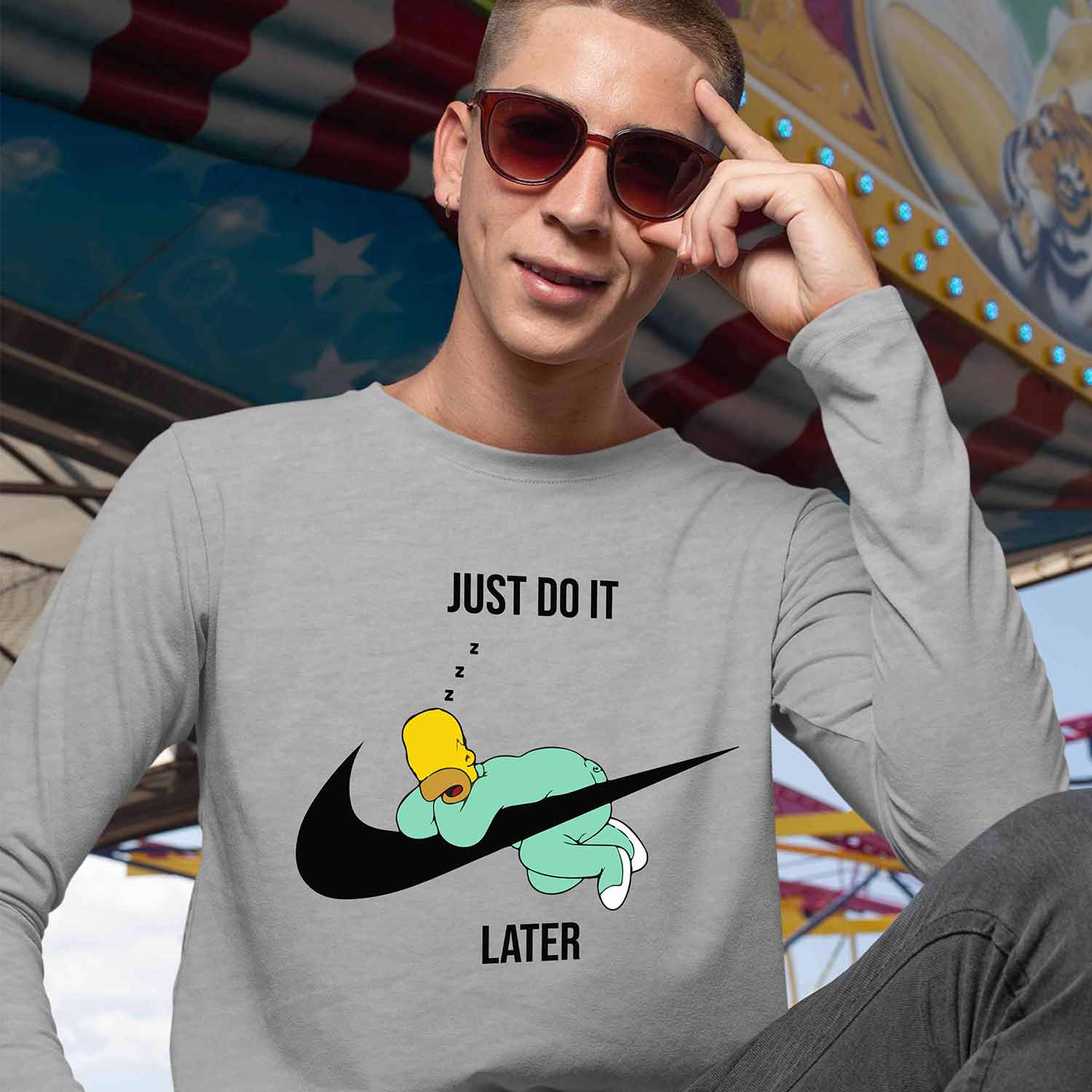 Buy The Simpsons Full Sleeves T shirt - Just Do It Later