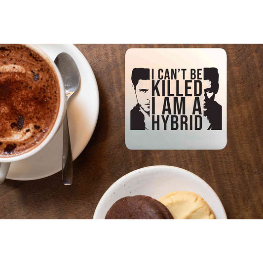 the vampire diaries i am a hybrid coasters wooden table cups indian tv & movies buy online india the banyan tee tbt men women girls boys unisex  tvd stefan elena damon caroline katherine tyler bonnie