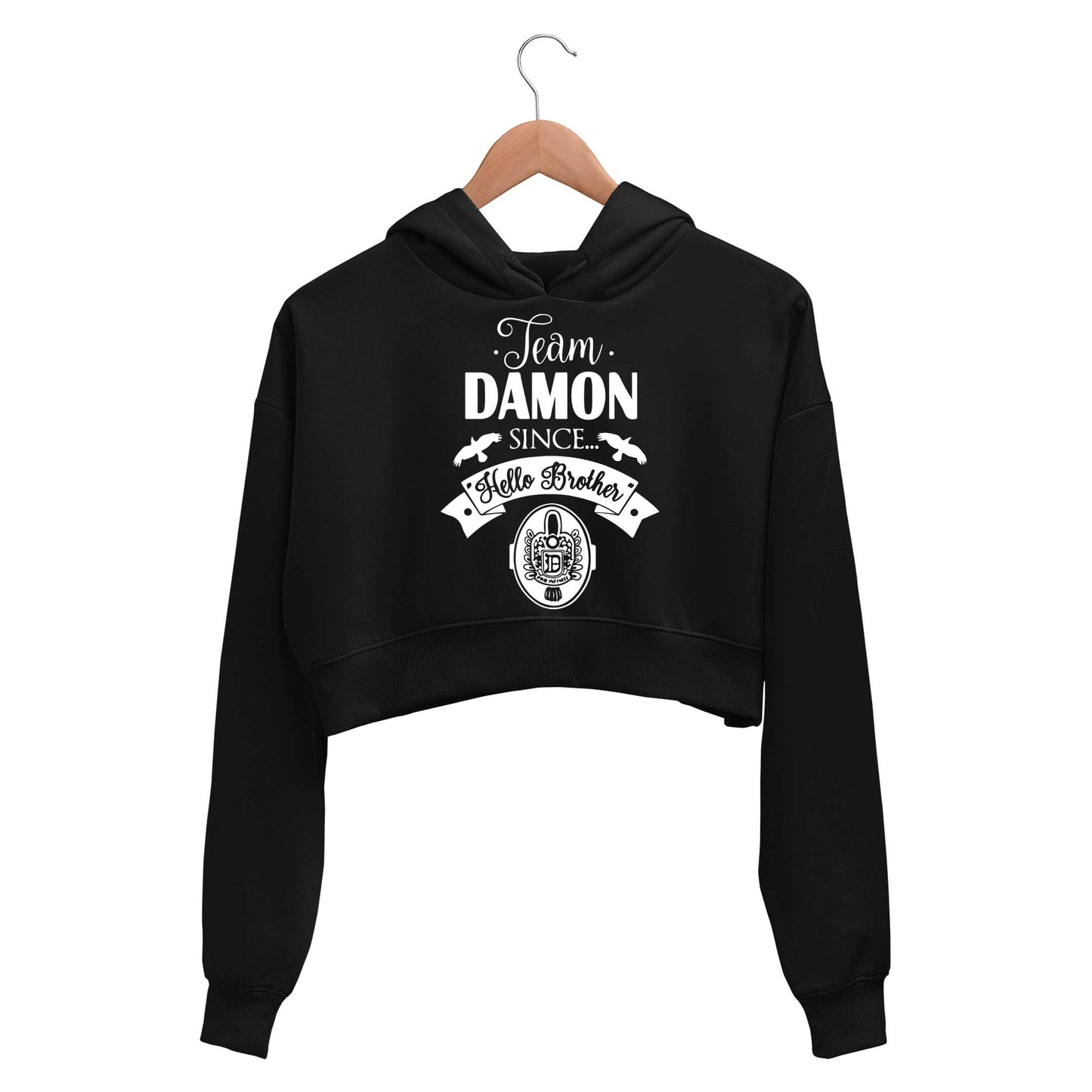 The Vampire Diaries Crop Hoodie - On Sale - S (Chest size 34 IN)