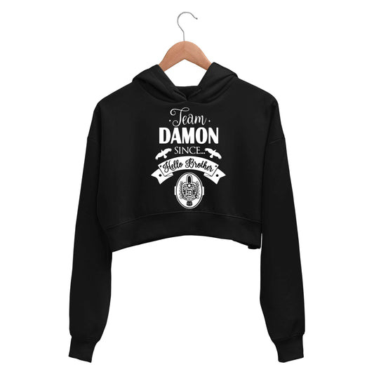 The Vampire Diaries Crop Hoodie - On Sale - S (Chest size 34 IN)