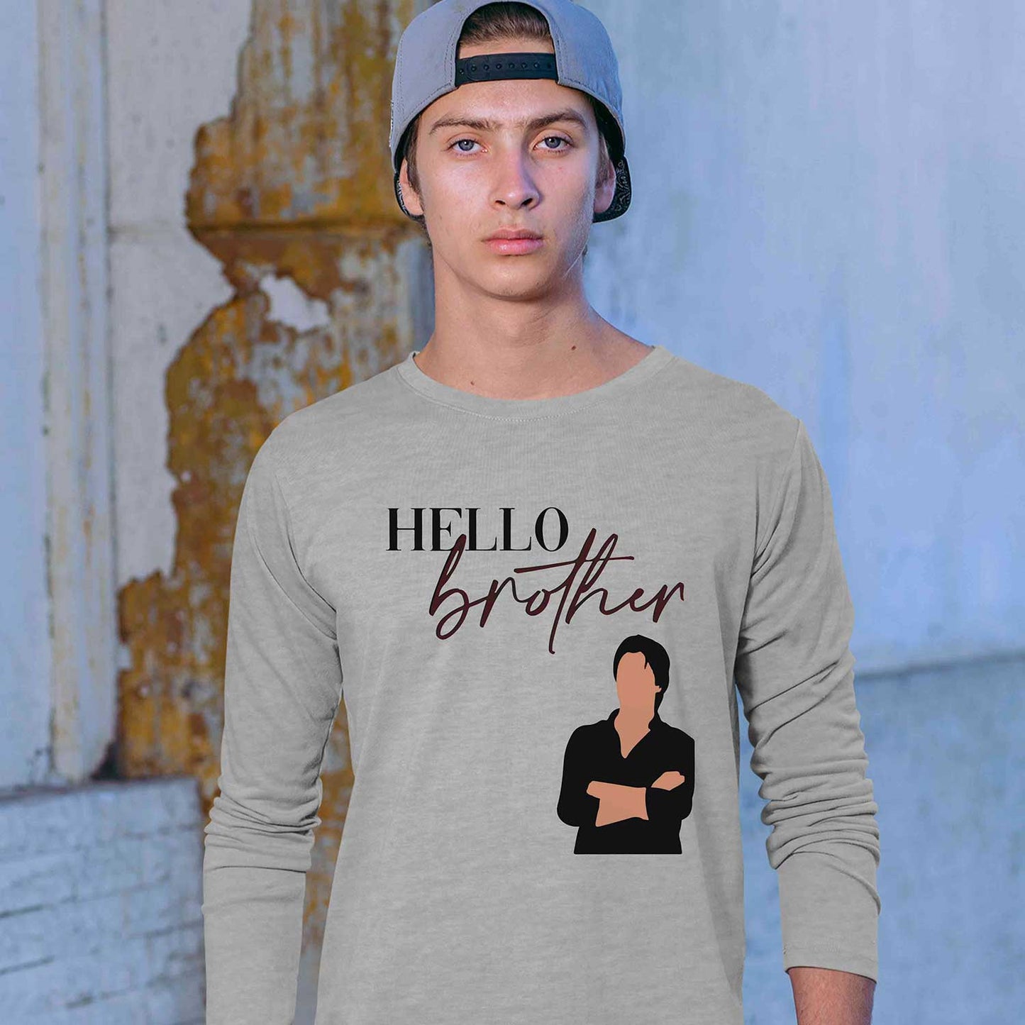 the vampire diaries hello brother full sleeves long sleeves tv & movies buy online india the banyan tee tbt men women girls boys unisex gray tvd stefan elena damon caroline katherine tyler bonnie