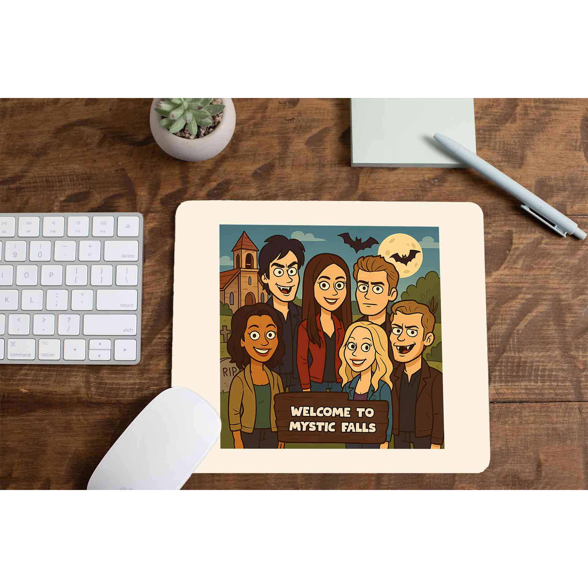 the vampire diaries welcome to mystic falls mousepad logitech large anime tv & movies buy online india the banyan tee tbt men women girls boys unisex  