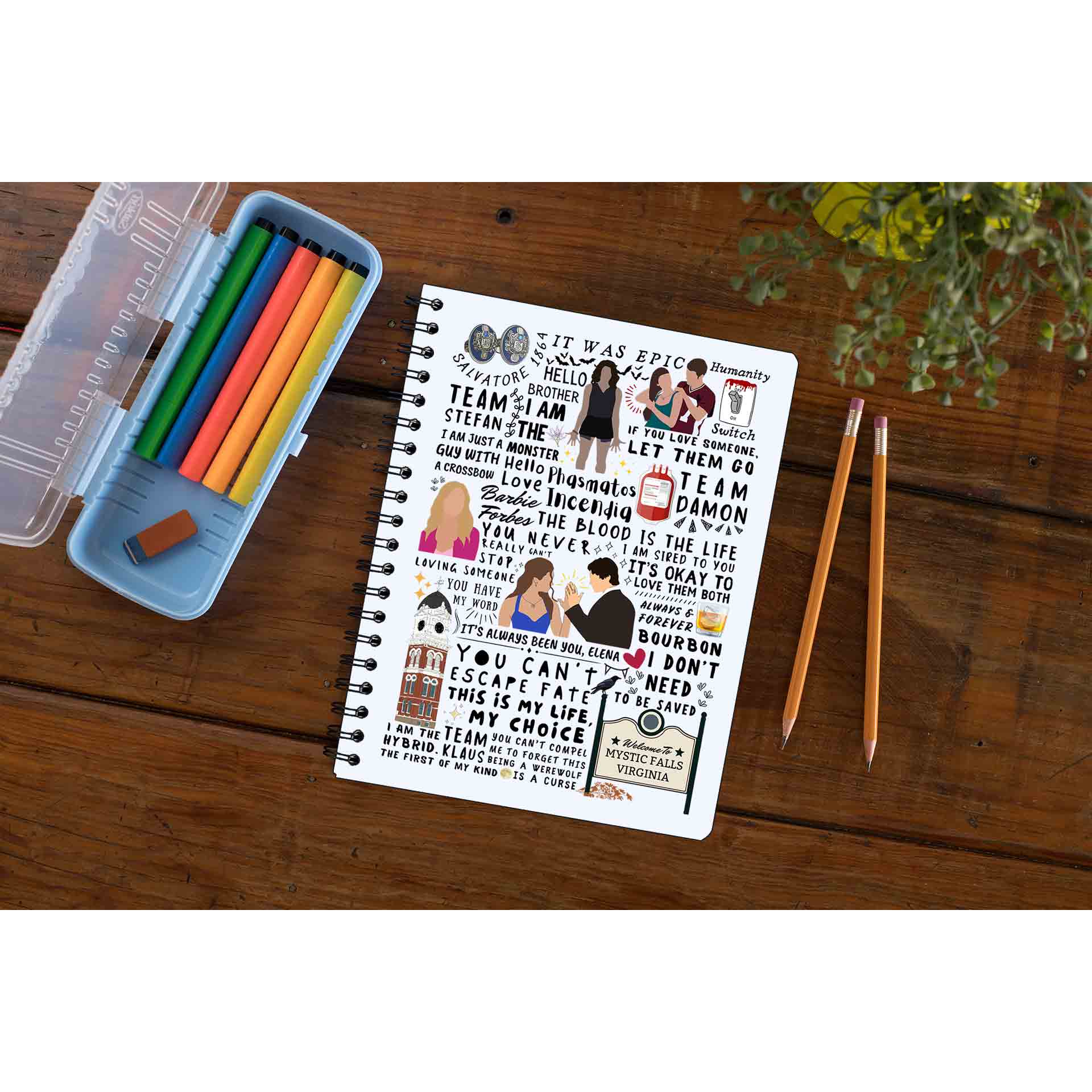 the vampire diaries mystic doodle notebook notepad diary buy online india the banyan tee tbt unruled