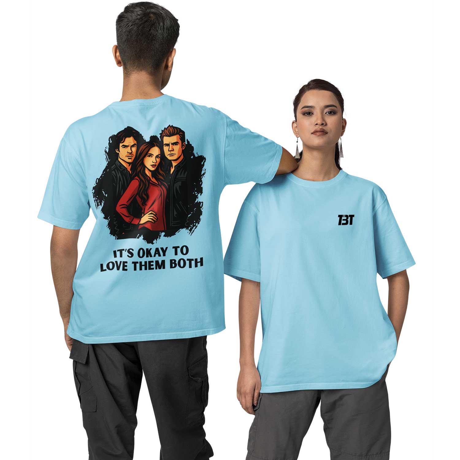 the vampire diaries oversized t shirt - love them both tv & movies t-shirt black buy online india the banyan tee tbt men women girls boys unisex