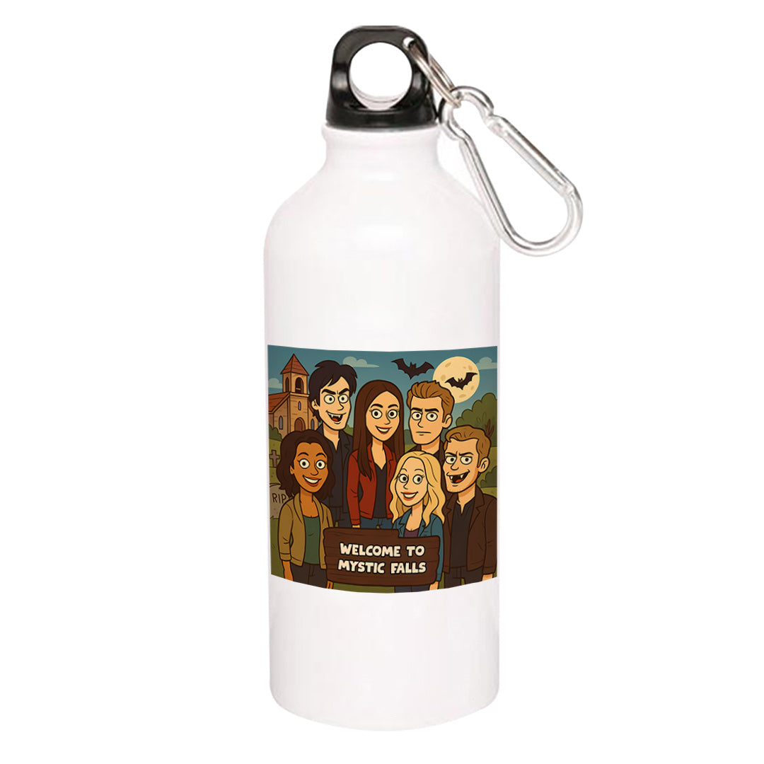 the vampire diaries welcome to mystic falls sipper steel water bottle flask gym shaker tv & movies buy online india the banyan tee tbt men women girls boys unisex  