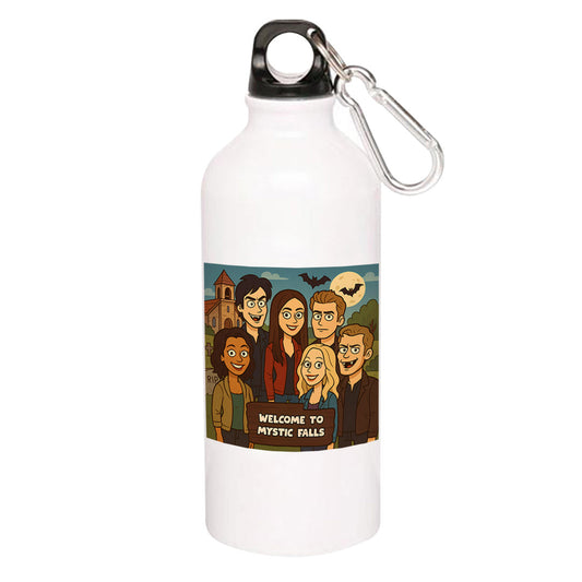 the vampire diaries welcome to mystic falls sipper steel water bottle flask gym shaker tv & movies buy online india the banyan tee tbt men women girls boys unisex  