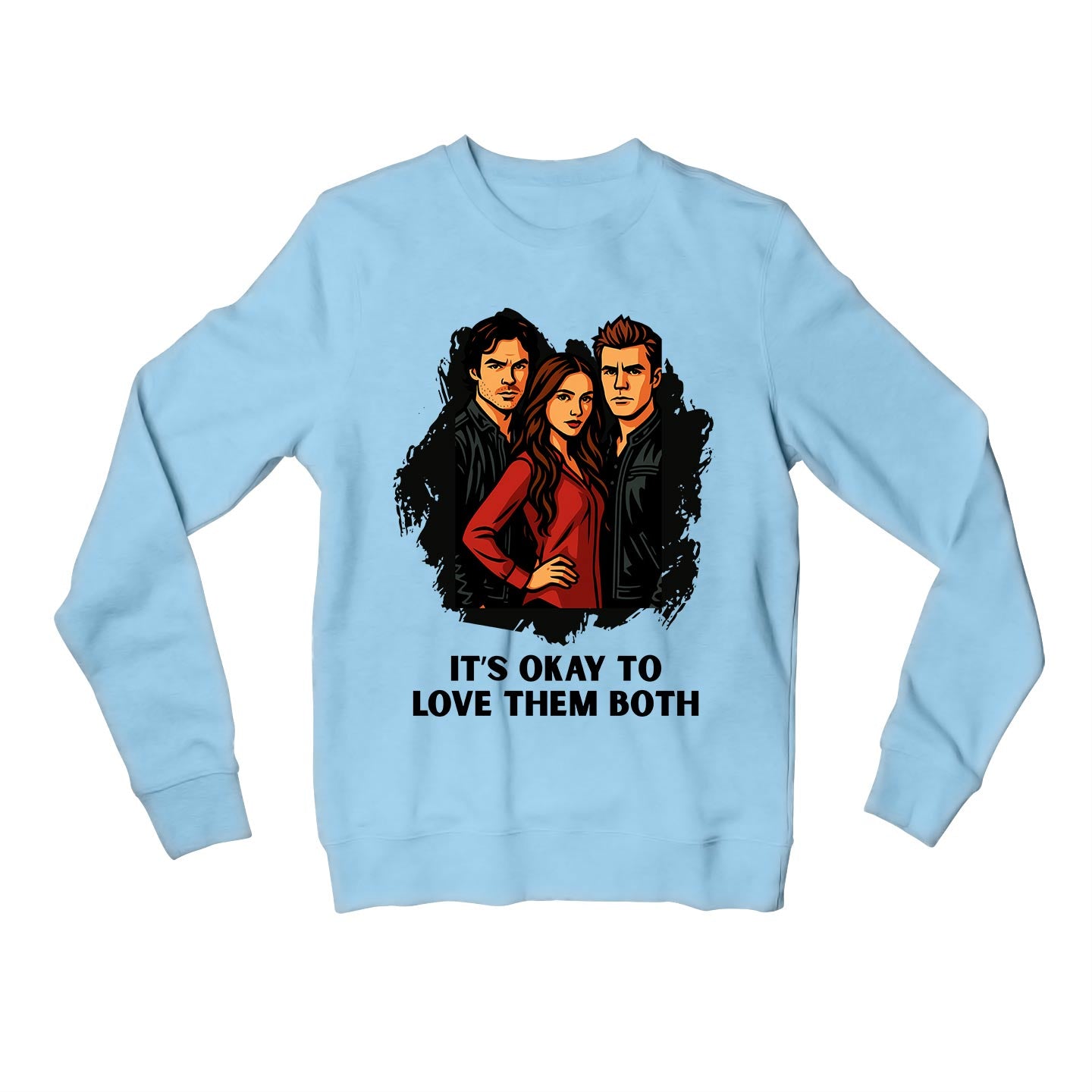 The Vampire Diaries Sweatshirt - Love Them Both Sweatshirt The Banyan Tee TBT