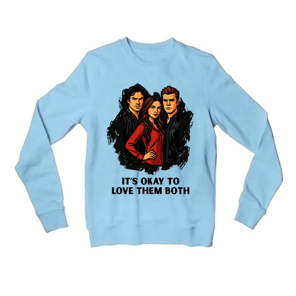 The Vampire Diaries Sweatshirt - Love Them Both Sweatshirt The Banyan Tee TBT