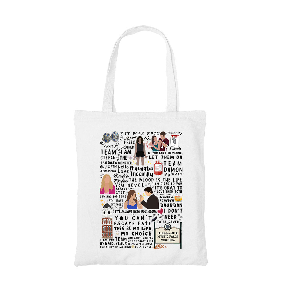 the vampire diaries mystic doodle tote bag cotton printed tv & movies buy online india the banyan tee tbt men women girls boys unisex  