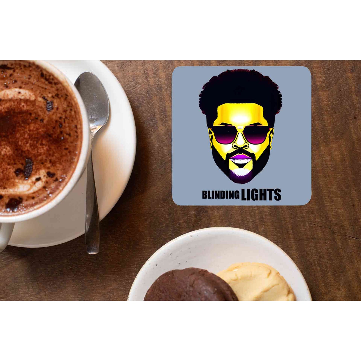 the weeknd blinding lights coasters wooden table cups indian music band buy online india the banyan tee tbt men women girls boys unisex