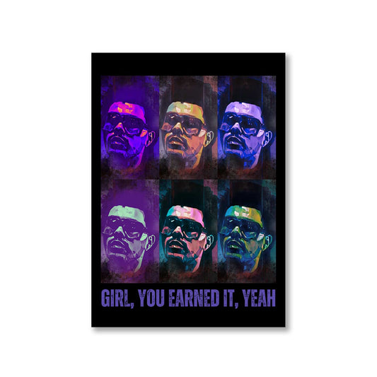 the weeknd earned it poster wall art buy online india the banyan tee tbt a4