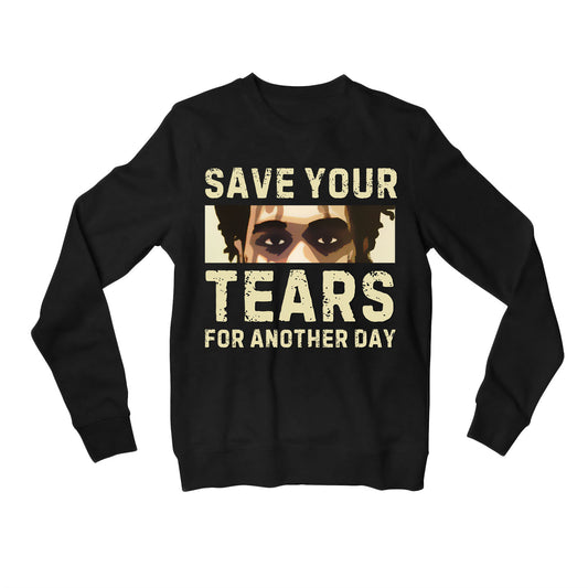 the weeknd save your tears sweatshirt upper winterwear music band buy online india the banyan tee tbt men women girls boys unisex black