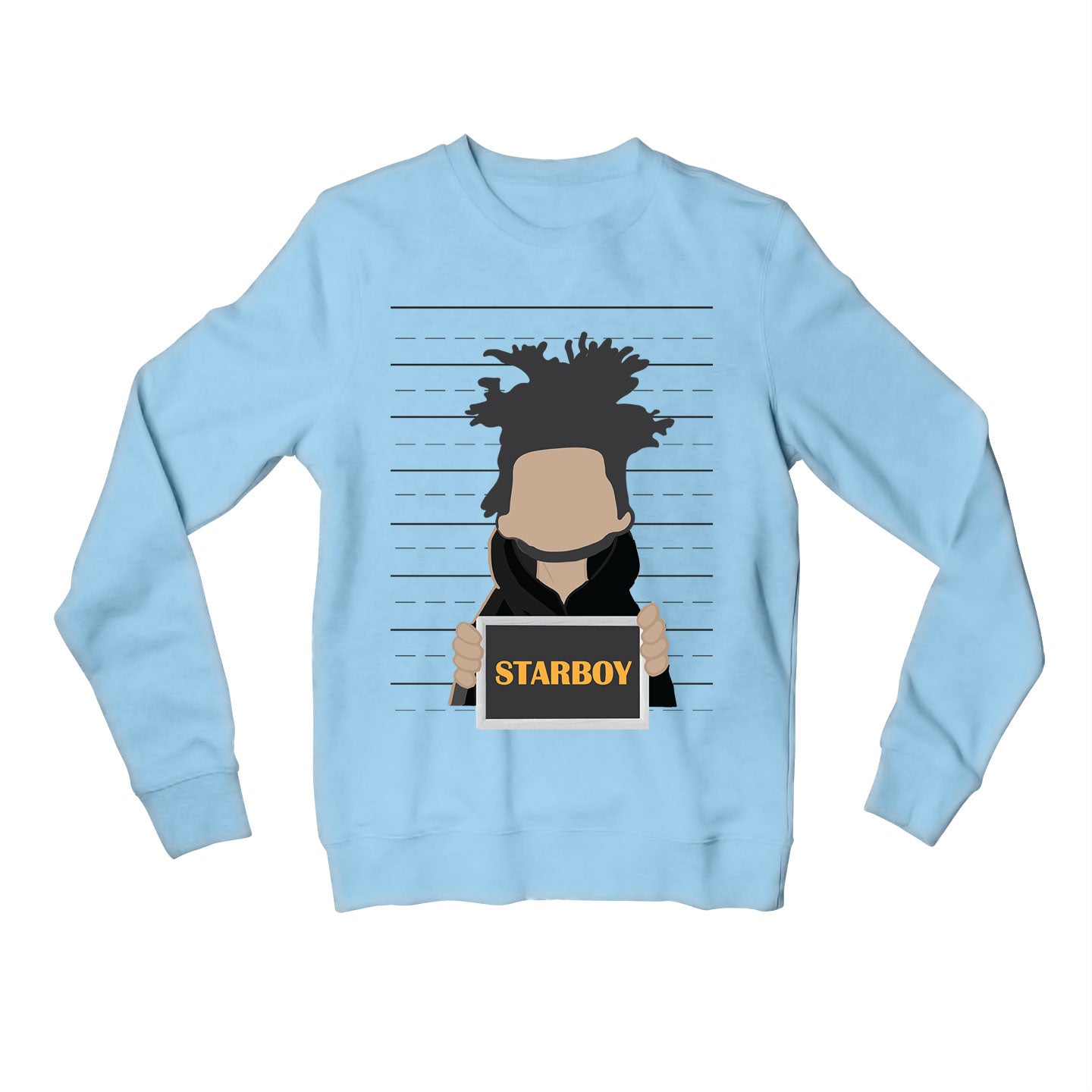 the weeknd starboy sweatshirt upper winterwear music band buy online india the banyan tee tbt men women girls boys unisex baby blue