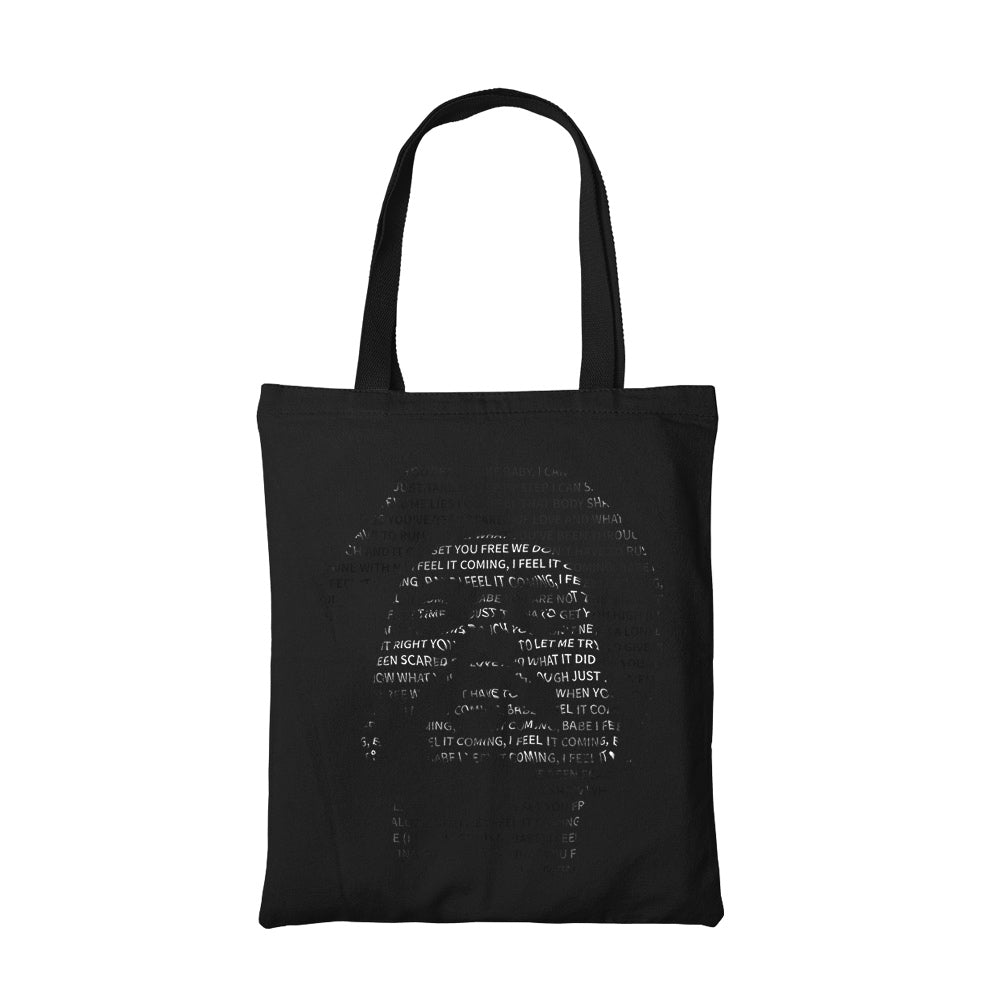 the weeknd i feel it coming tote bag cotton printed music band buy online india the banyan tee tbt men women girls boys unisex