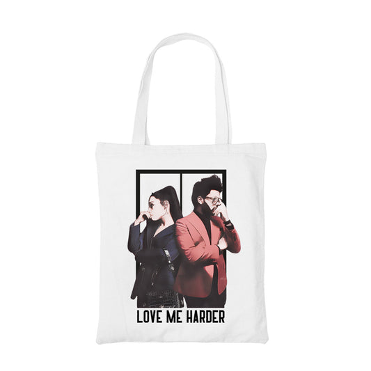 the weeknd love me harder tote bag cotton printed music band buy online india the banyan tee tbt men women girls boys unisex