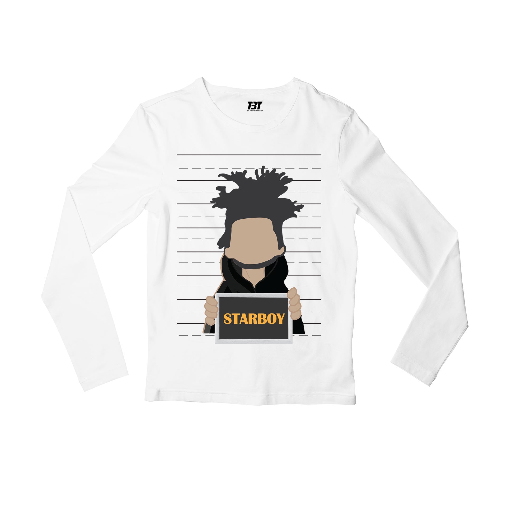 the weeknd starboy full sleeves long sleeves music band buy online india the banyan tee tbt men women girls boys unisex white