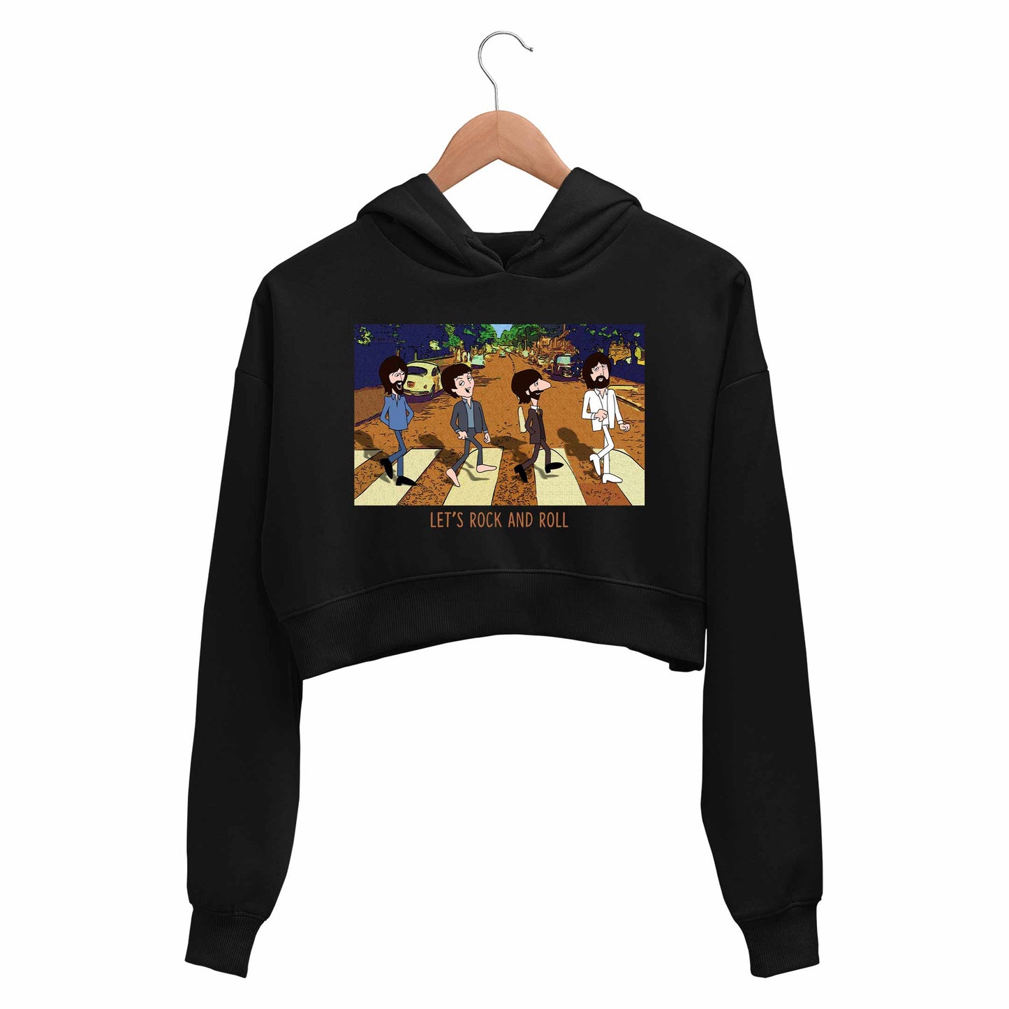 The Beatles Crop Hoodie - Return If Possible Crop Hooded Sweatshirt for Women The Banyan Tee TBT