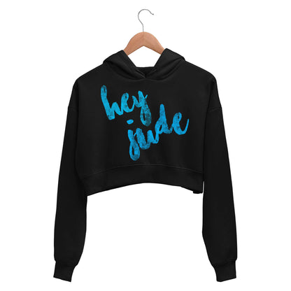 The Beatles Crop Hoodie - Hey Jude Crop Hooded Sweatshirt for Women The Banyan Tee TBT