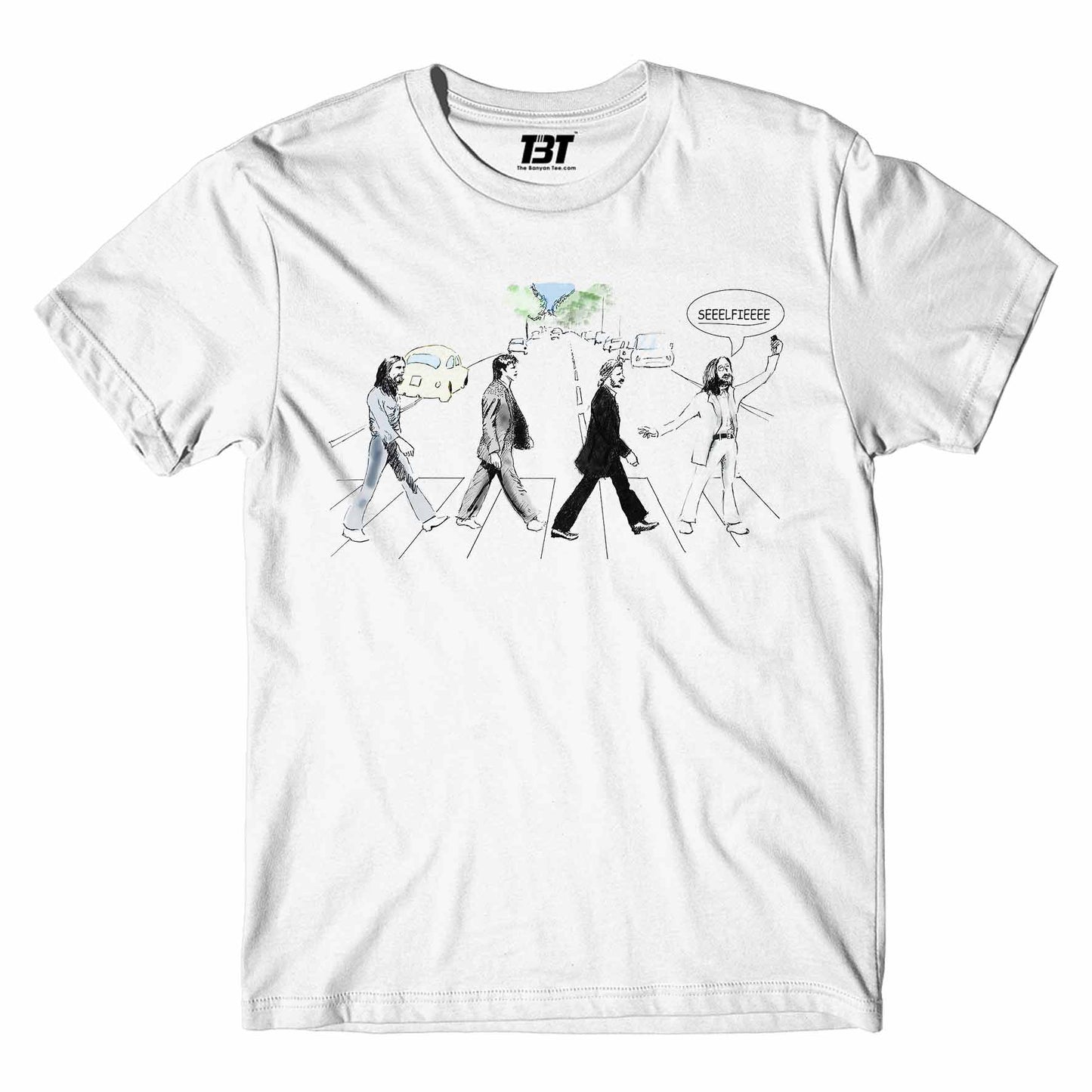 The Selfie Road The Beatles T-shirt - T-shirt The Banyan Tee TBT shirt for men women boys designer stylish online cotton india