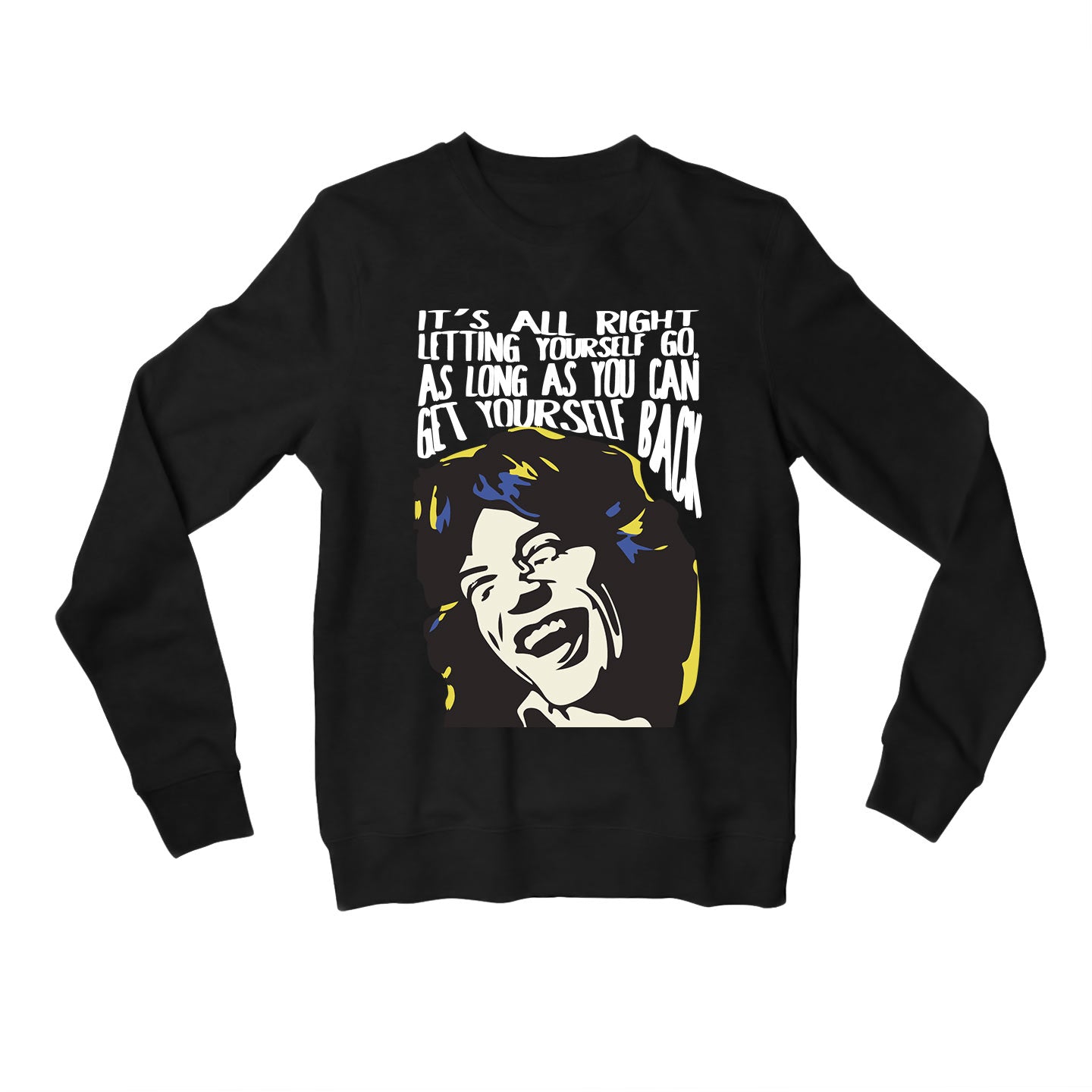 the rolling stones mick quote sweatshirt upper winterwear music band buy online india the banyan tee tbt men women girls boys unisex black