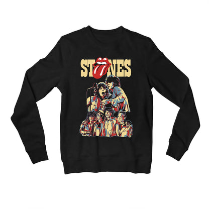 the rolling stones stones sweatshirt upper winterwear music band buy online india the banyan tee tbt men women girls boys unisex black