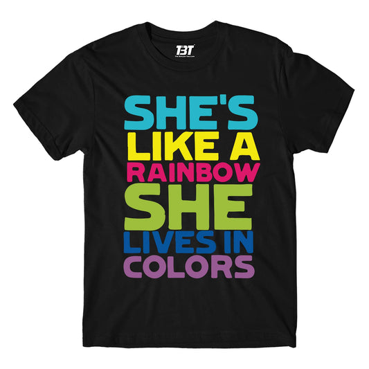 the rolling stones she's like a rainbow t-shirt music band buy online india the banyan tee tbt men women girls boys unisex black