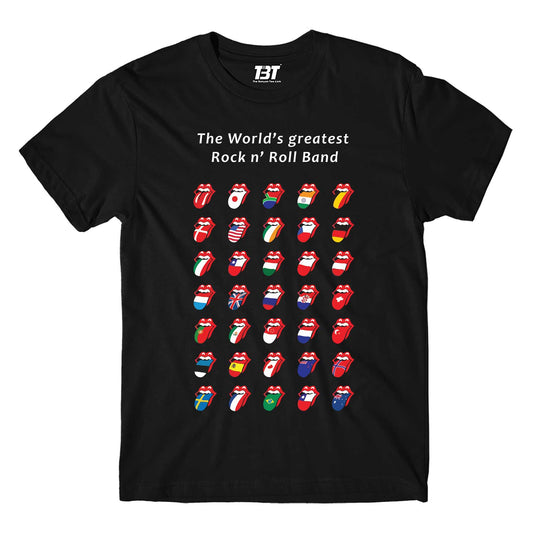 the rolling stones the world's greatest rock 'n roll band t-shirt music band buy online india the banyan tee tbt men women girls boys unisex black