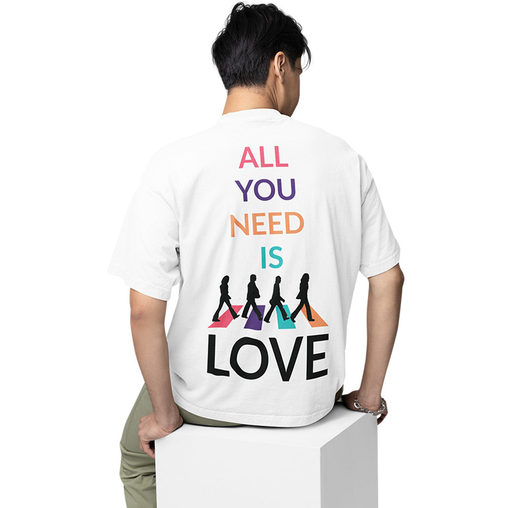 the beatles oversized t shirt - all you need is love music t-shirt white buy online india the banyan tee tbt men women girls boys unisex