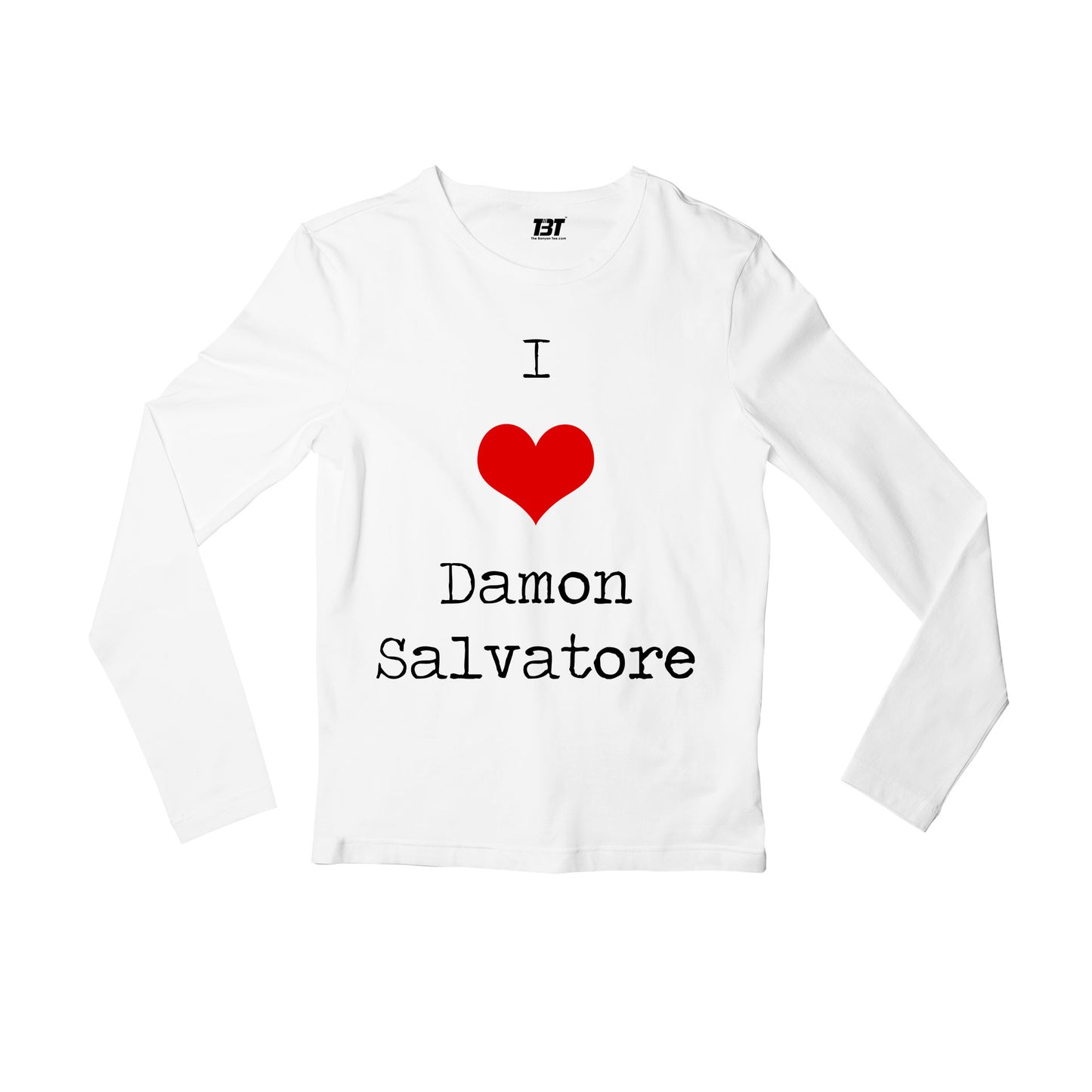 The Vampire Diaries Full Sleeves T-shirt - I Love Damon Full Sleeves T-shirt The Banyan Tee TBT