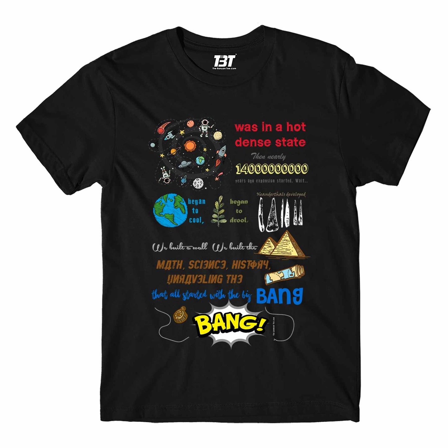 the banyan tee merch on sale The Big Bang Theory T shirt - On Sale - 4XL (Chest size 50 IN)