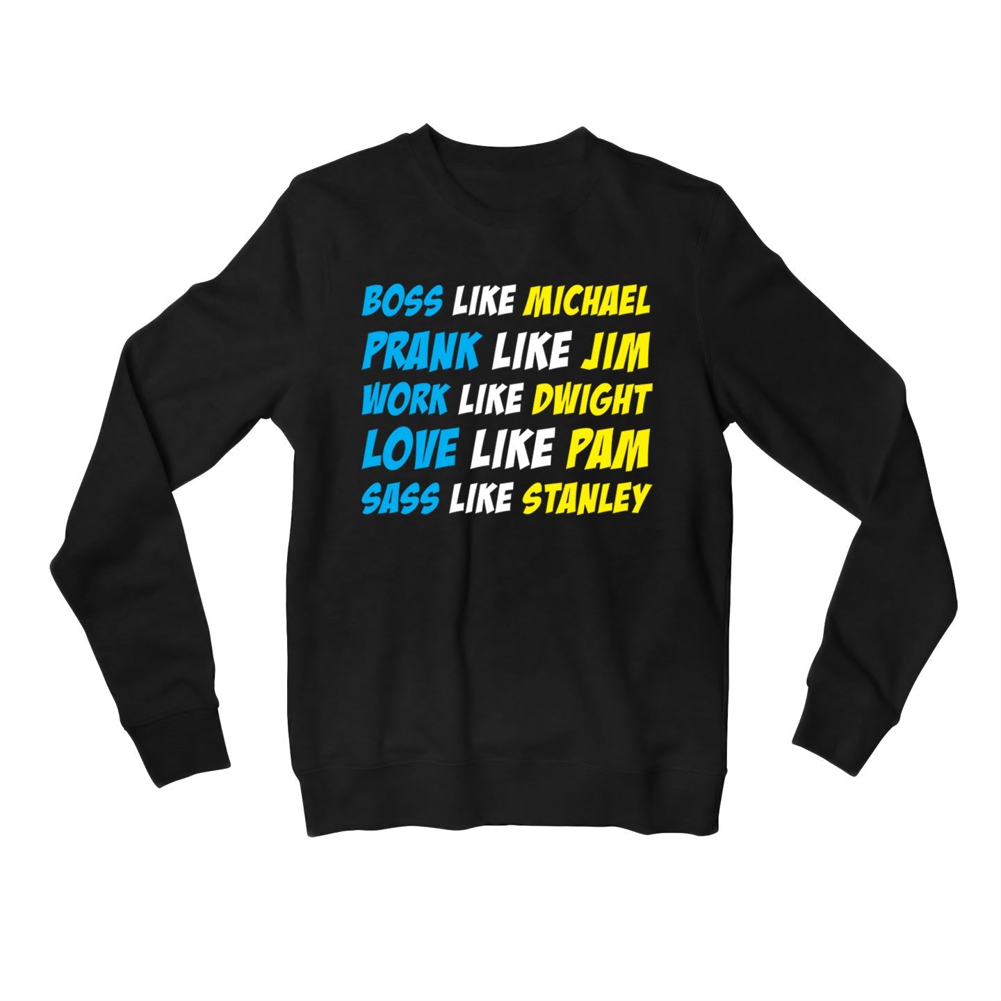 the office be like sweatshirt upper winterwear tv & movies buy online india the banyan tee tbt men women girls boys unisex black - michael jim dwight pam stanley