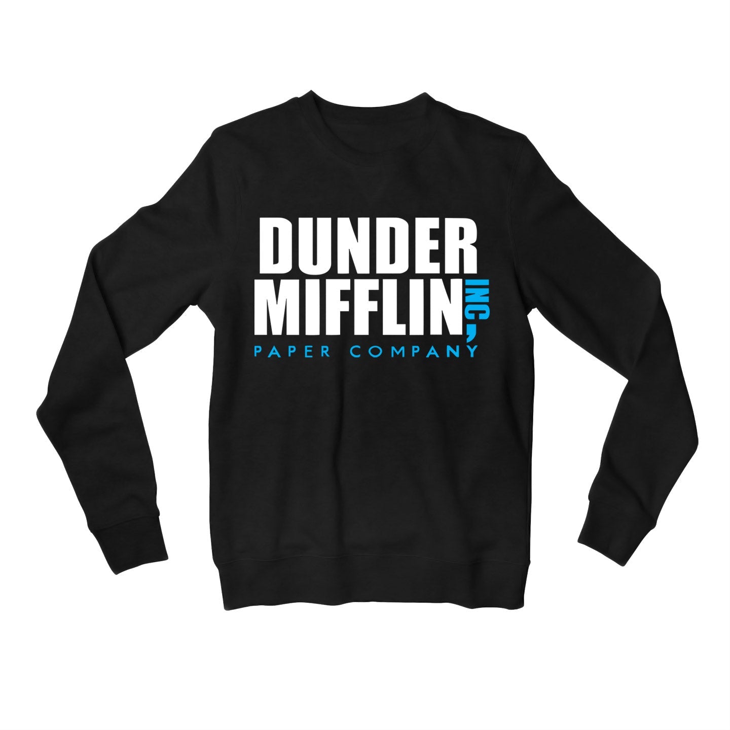 the office dunder mifflin sweatshirt upper winterwear tv & movies buy online india the banyan tee tbt men women girls boys unisex black - paper company