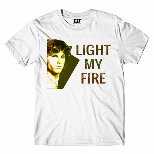 the doors light my fire t-shirt music band buy online india the banyan tee tbt men women girls boys unisex white