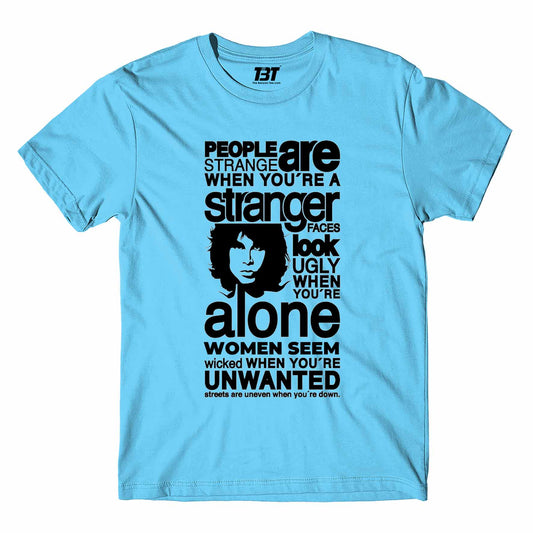 the doors people are strange t-shirt music band buy online india the banyan tee tbt men women girls boys unisex sky blue