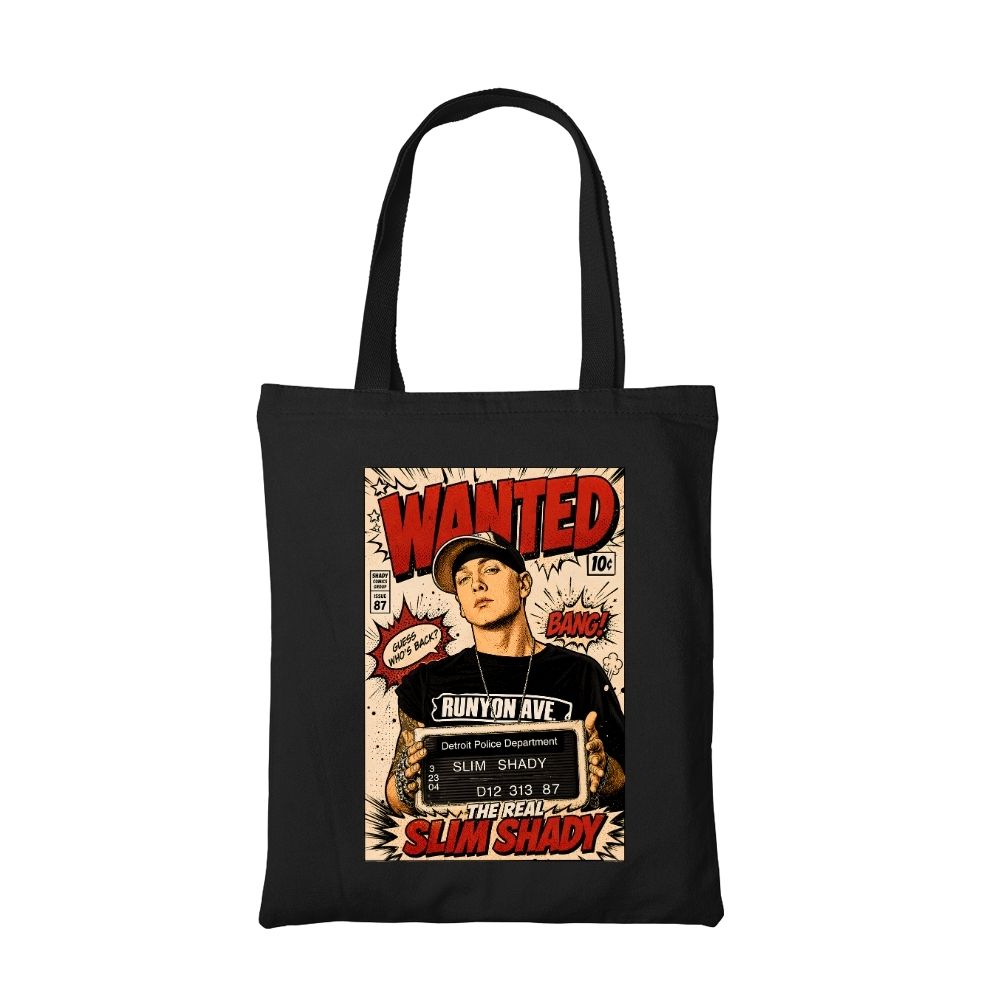 eminem real slim shady tote bag cotton printed music band buy online india the banyan tee tbt men women girls boys unisex  